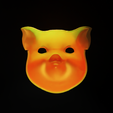 5b.png Animal Pig Face Mask - Animal Cosplay Helmet 3D print model