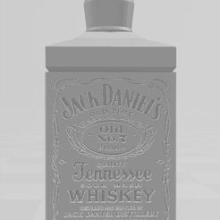 Jack-front-view.jpg Fichier STL Bouteille de liqueur Jack Daniels en lithophane・Plan pour imprimante 3D à télécharger