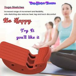 Yoga-stretch-helper-02-0000.jpg STL file Leg Stretcher Rocker Calf Ankle Muscle Calf Board Stretcher Yoga Fitness Sport Massage Pedal Foot 3d print yst-02 and cnc・3D print object to download