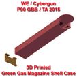 WE-P90-Mag-Case-03.jpg WE Cybergun P90 TA 2015 GBB GBBR Green Gas Mag Magazine Shell Case Casing Replacement
