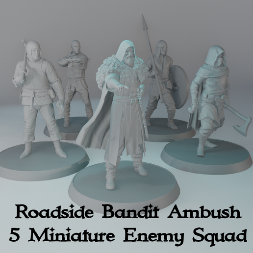 Roadside Bandit Ambush – 5 Miniature Enemy Squad