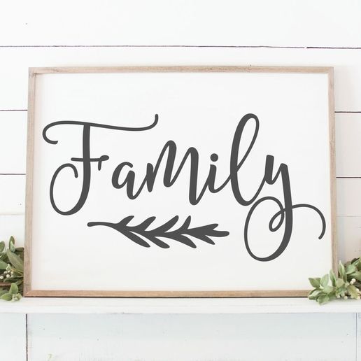 👪 Hanging Family Sign・ STL File for 3D printing・Cults