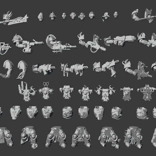 Parts of a Disgusting Resilient Marine Builder 3D model