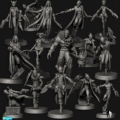 a a coe y mi) — Fat x . pie (- THE CURSED DIMENSION Fcc en Brine cn sere Tn 3D file Dark Jesters - Elves・3D printable model to download