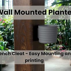 Hanging-Planter-14cm-W-x-13cm-H-v1-2.jpg Modern Eco-Friendly 3D Planter Set | 14.5x13cm, French Cleat Ready - Instant Download for Home Garden Enthusiasts