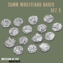 25MM WASTELAND BASES 3 25mm Wasteland Bases set 2