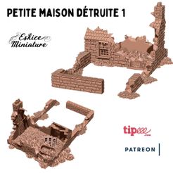 Petite-maison-détruite-1.jpg STL file Destroyed Little House 1 - XVIII to XX period・3D printable model to download