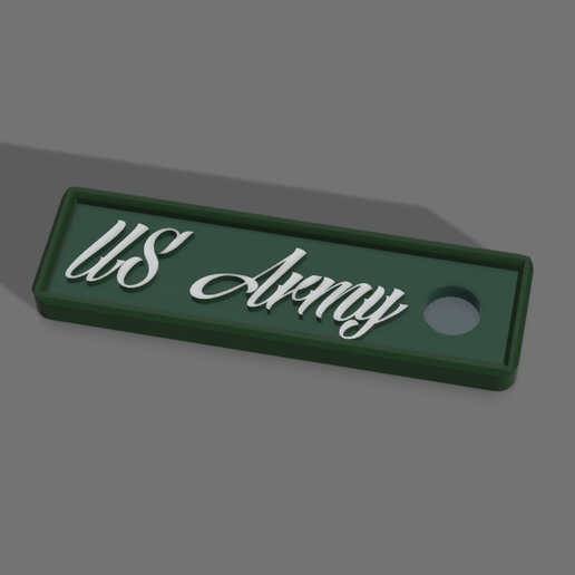 US Army Keychain 3D model