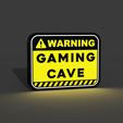 50937a60-5a0c-4084-a8cf-17b3a99f331f.png Warning Gaming Cave Lightbox LED Lamp