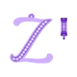 Z.stl PENDENTE DE DIAMANTE COM A INICIAL "Z