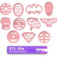 STL-file-For-3d-printed-cookie-cutters.png Superheros Cookie cutters 11 STL files