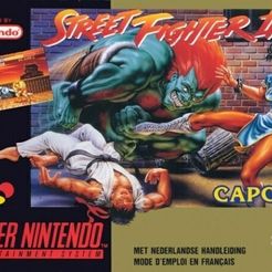 jaquette street_fighter 2.jpg Free STL file LITHOPHANE Cover Street Fighter 2 SNES Nintendo・3D printing idea to download