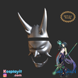 1_BL-18.png Genshin Impact - Xiao Demon Mask - Digital 3D Model - Xiao Cosplay
