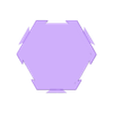 Hex_box_straight_slots_rounded.stl Modular Hexagonal Dovetail display box compatible with LEGO®  minifigures