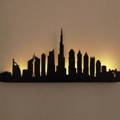 Capture d’écran 2017-11-06 à 14.27.33.png Free STL file Dubai Silhouette Wall Decor・3D print design to download