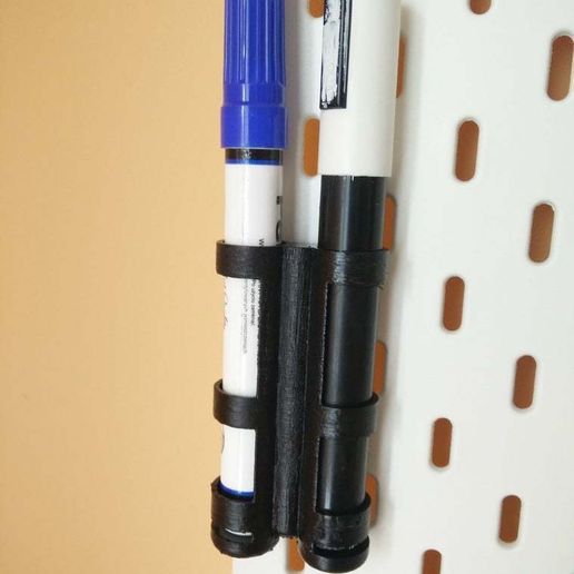 Double Marker Holder pegboard - 3D model önizlemesi