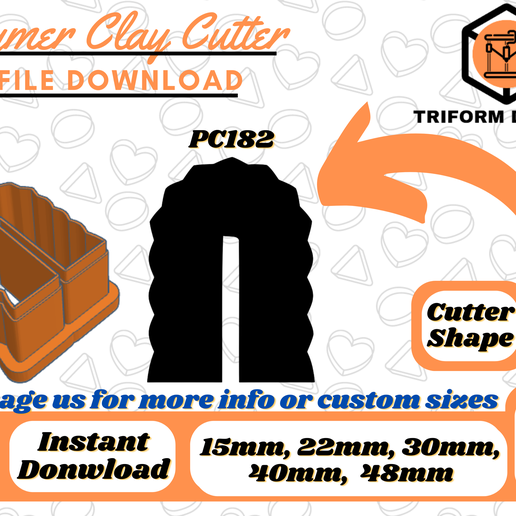 Ribbed Magnet  Polymer Clay Cutter | PC182 3D model