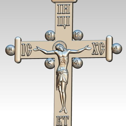 Greek Orthodox Cross 3D model