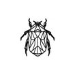 Escarabajo.png Minimalist Geometric Beetle Painting