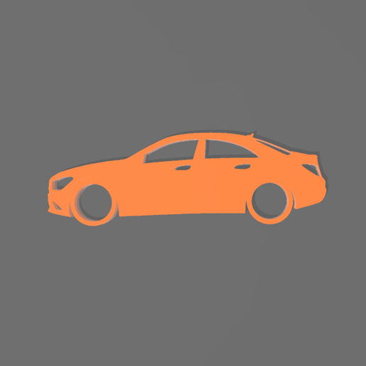 Mercedes CLA side key ring 3D model preview