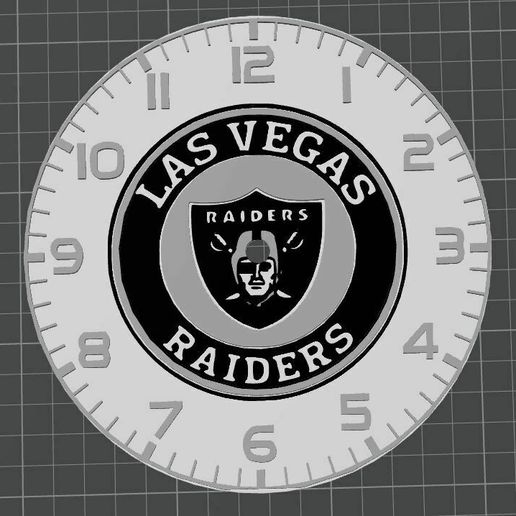 🕰️ Multicolor Las Vegas Raiders Desk Clock・ STL File for 3D printing・Cults