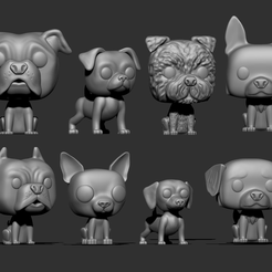 Captura.png STL file Funko pop funko style puppies pack.・3D printing model to download