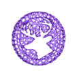 Adorno_Reno_LISO.stl Voronoi Flat Christmas Wheels