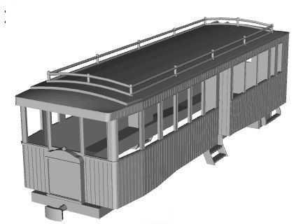 De Dion Bouton automotrice/railcar type KG3 1/43 scale 3D model