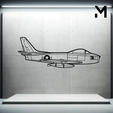 f86-sabre.png Wall Silhouette: Airplane Set