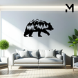 Bear-nature.png Wall silhouette - Nature