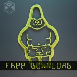 Patrick-Square.jpg Free STL file Keto Patrick Starfish Cookie Cutter・3D printing design to download