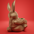 Rabbit-Chinese-New-Year-4.png CHINESE NEW YEAR-Rabbit PLANT POT-PRINT IN PLACE- NO SUPPORTS
