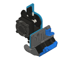 ISO View - 46º v2 Volcano Extruder Assy.png Free STL file ARTILLERY SIDEWINDER 4020 FAN DUCT V1-V2 46º VOLCANO・3D printer design to download