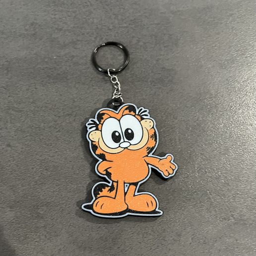 🗝️ adorable Garfield keychain・Archivo 3MF para Impresión 3D・Cults