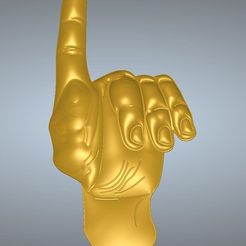 Hand-01-0-.jpg STL file Road Sign symbol signpost movement and direction Hand bas-relief real 3D Relief For CNC building decor wall or door-mount for decoration "hand-01" 3d print・Design to download and 3D print