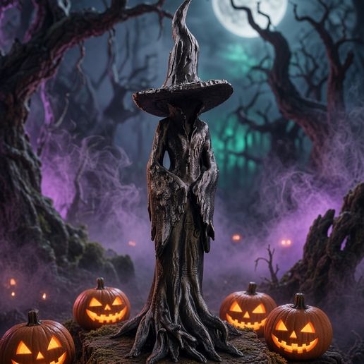 Tree Witch - 3 ft Display Statue + 8 inch Desk Figure