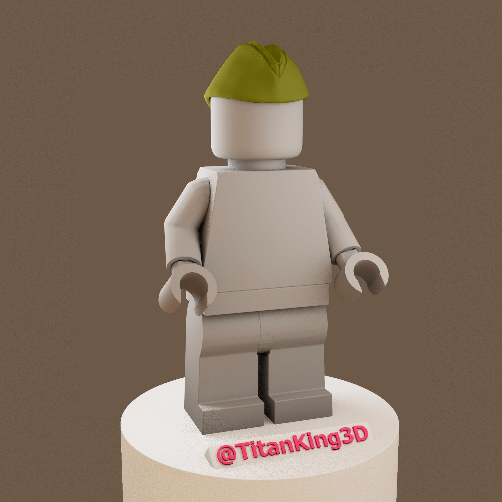 Download Obj File M35 Lego Minifigure Hat • 3d Printer Object ・ Cults