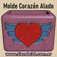 molde-corazon-alado-1.jpg Winged Heart Pot Mold