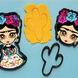 Frida.jpg Set of 12 Mexican Party Cookies Set (Only Outline)