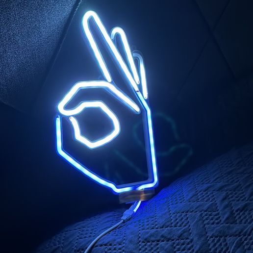 👌 O.K Led Sign・ STL File for 3D printing・Cults