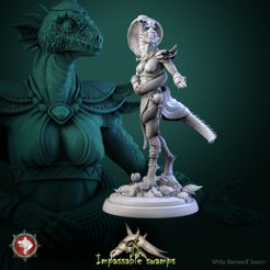 Serpentine-Poisoned-Flower_V1.jpg Archivo 3D Serpentina Flor Envenenada 32mm y 75mm miniatura heroica pre-apoyado・Idea de impresión 3D para descargar