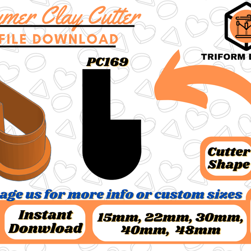 Split Pill Polymer Clay Cutter | PC169 3D model