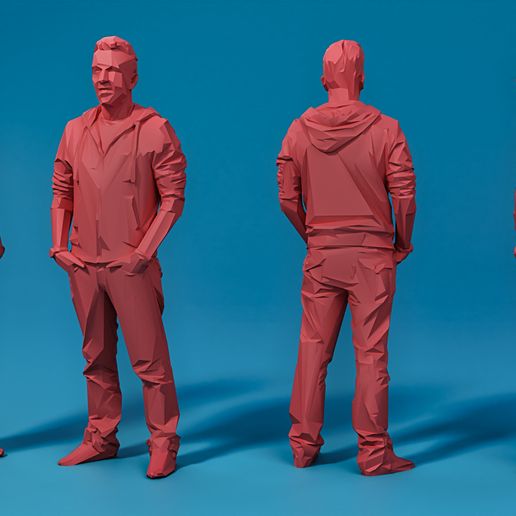 LowPolyHumans_33_Set_A_026.jpg Low Poly Humans Set A 33 models 3D printable
