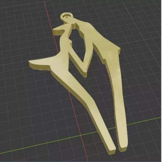 Couple kissing - keychain - 3D model önizlemesi