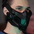 12312323123221.png Faceless - cosplay sci-fi half-mask