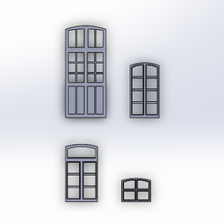 Photo fenetres.PNG STL-Datei Various HO windows・Design für den 3D-Druck zum Herunterladen, ViniTrain