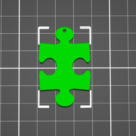PUZZLE PIECE, PUZZLE, PENDANT FOR NECKLACE, EARRING, CHARM 3D model