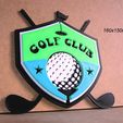 club-golf-pelota-grip-swing-palos-cesped-cartel-hoyo.jpg Club, Golf, sign, signboard, sign, logo, print3d, ball, ball, grass, hole, grip, swing, clubs