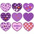 ink.png 9Pcs Valentines Heart Pattern Silicone Insert Mold Housing Freshie STL