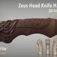 13.jpg Zeus Head Knife Handle 3D print model